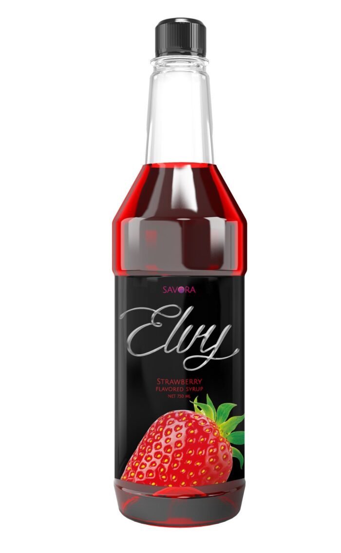 Elvy Strawberry Flavored Syrup 750Ml