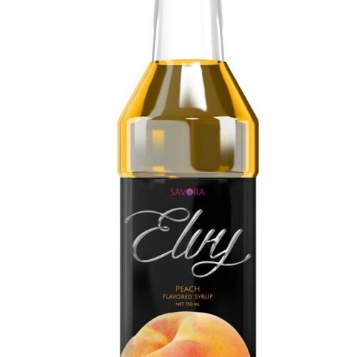 Elvy Peach Flavored Syrup 750Ml