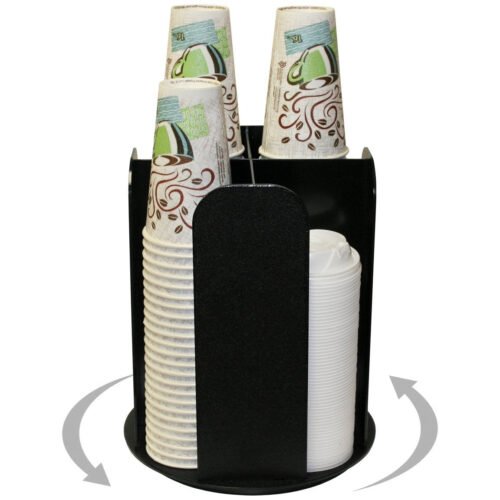 Acrylic Rotatable Cup Holder - Black