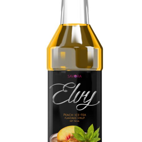 Elvy Peach Ice Tea Flavored Syrup 750Ml