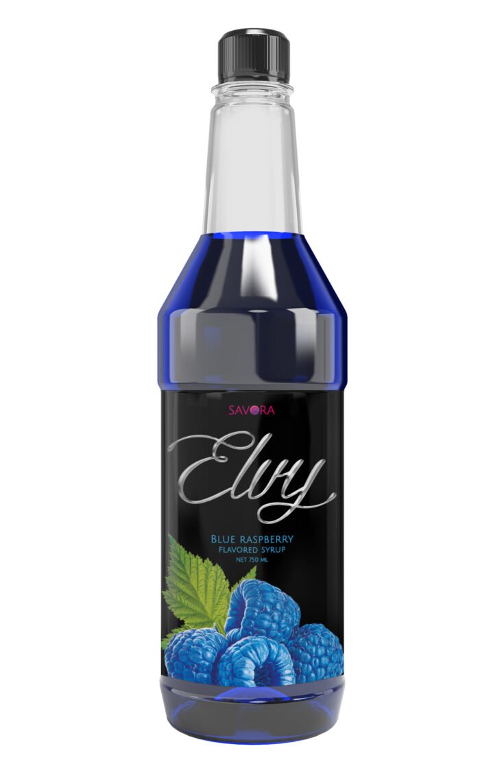 Elvy Blue Raspberry Flavored Syrup 750Ml